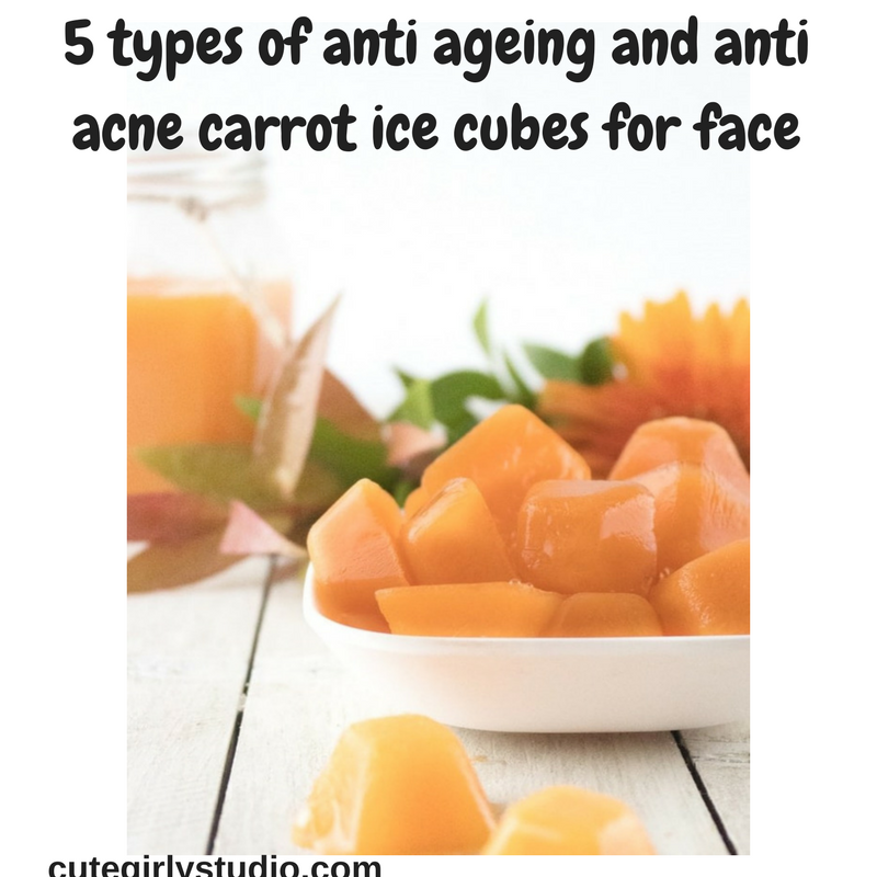 Anti ageing and anti acne Carrot ice cube for face
