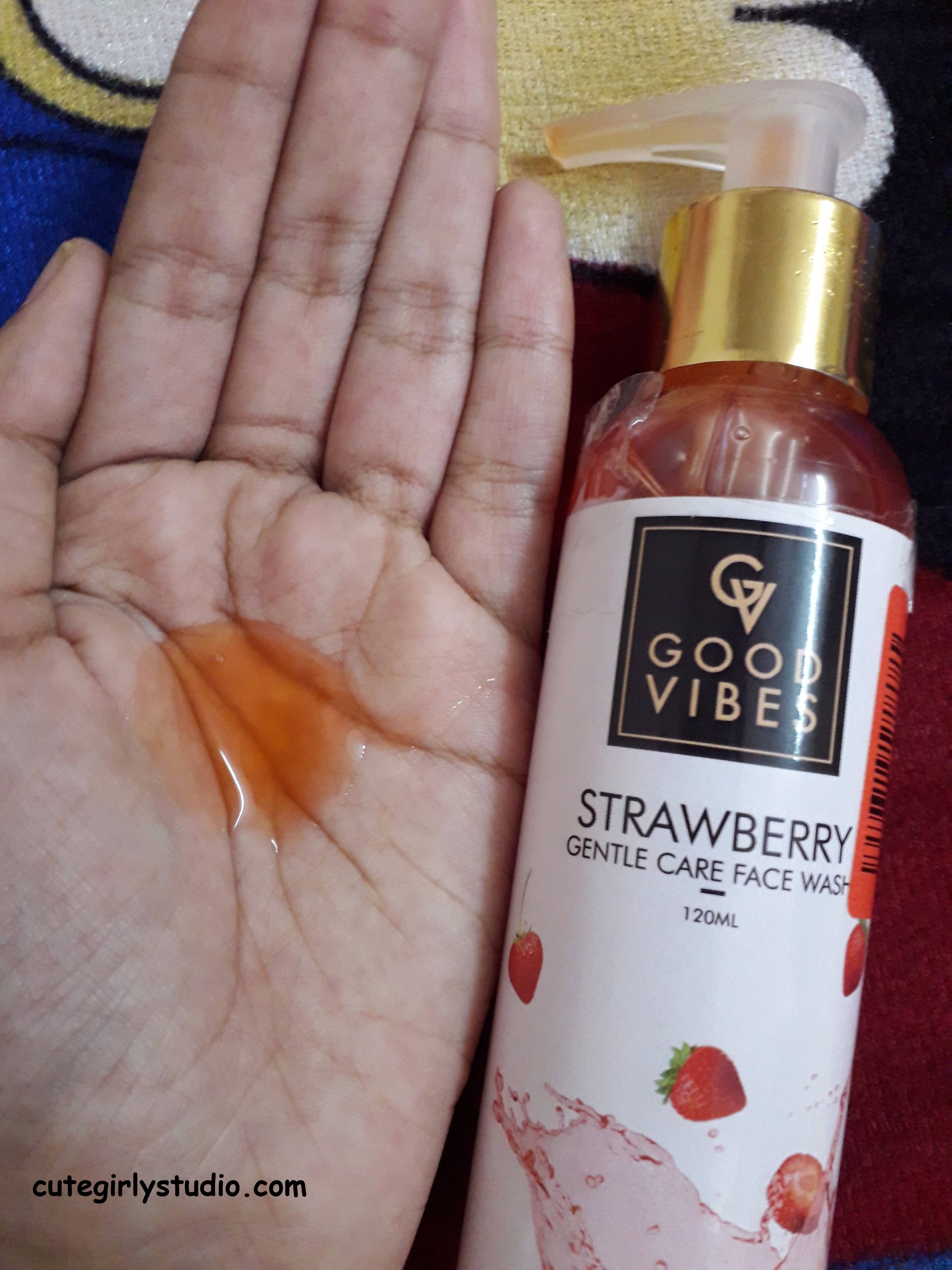 Good vibes strawberry face wash