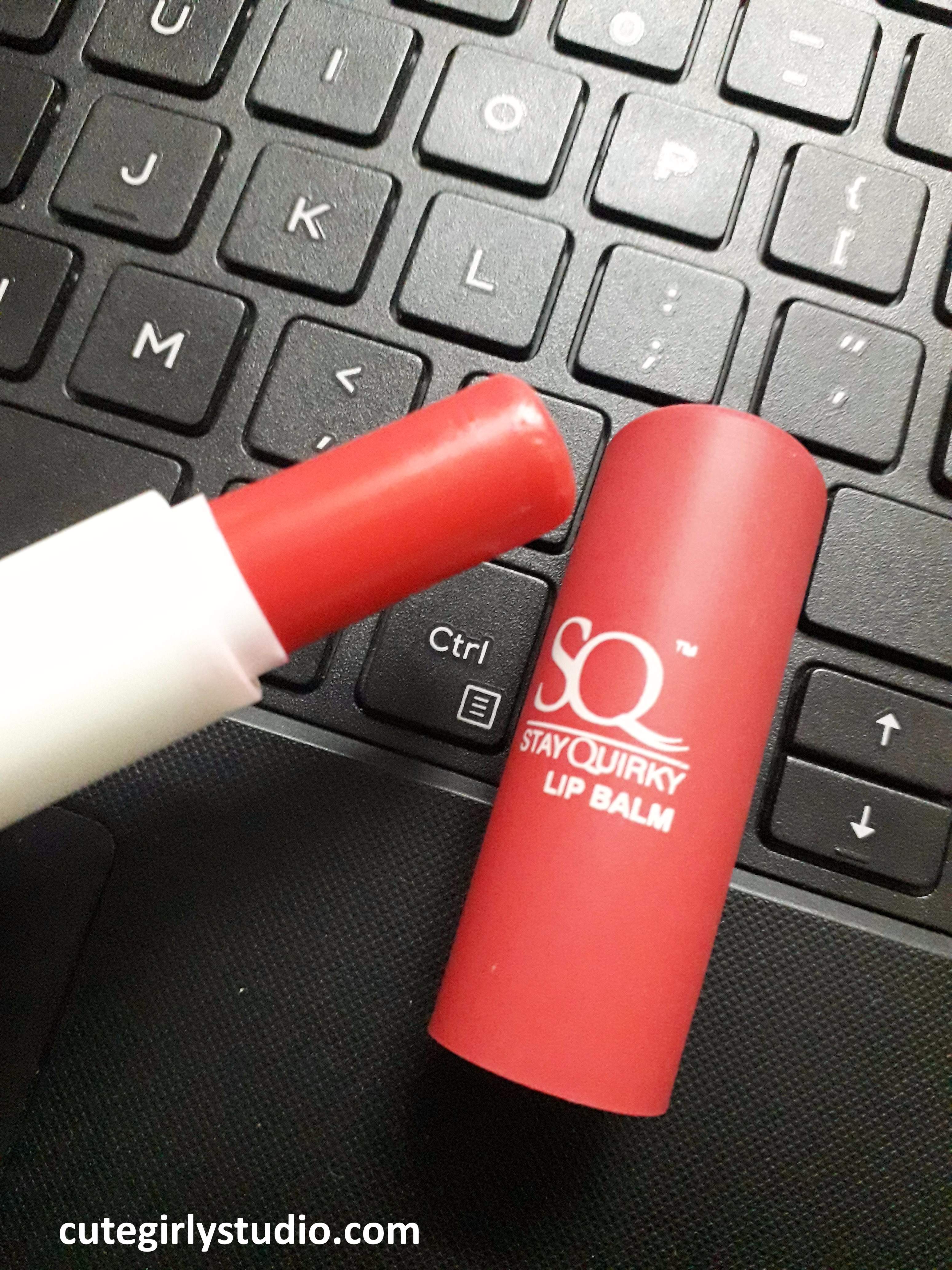 Stay Quirky lip balm review - I like it cherry much