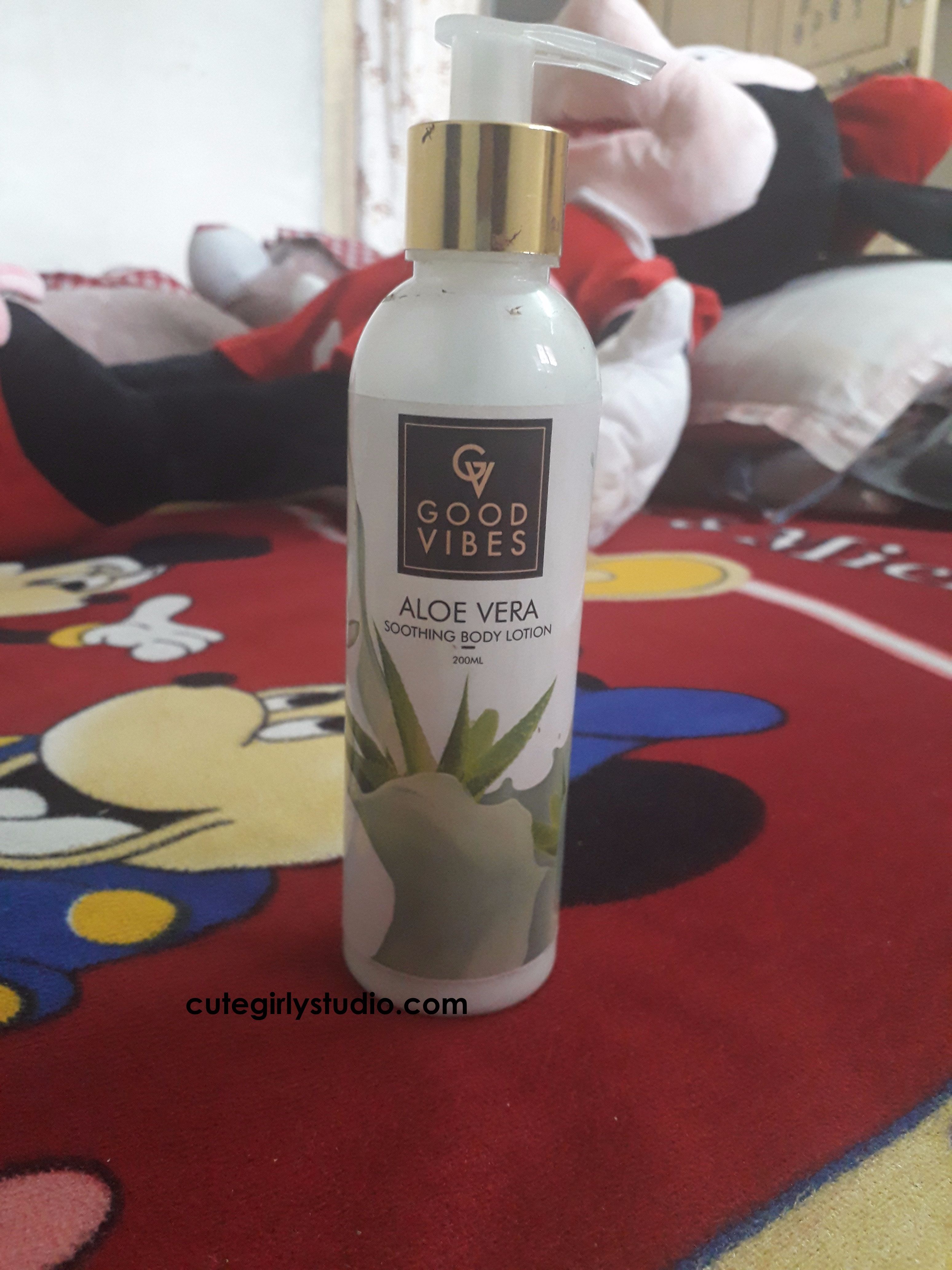 good vibes aloe vera body lotion 