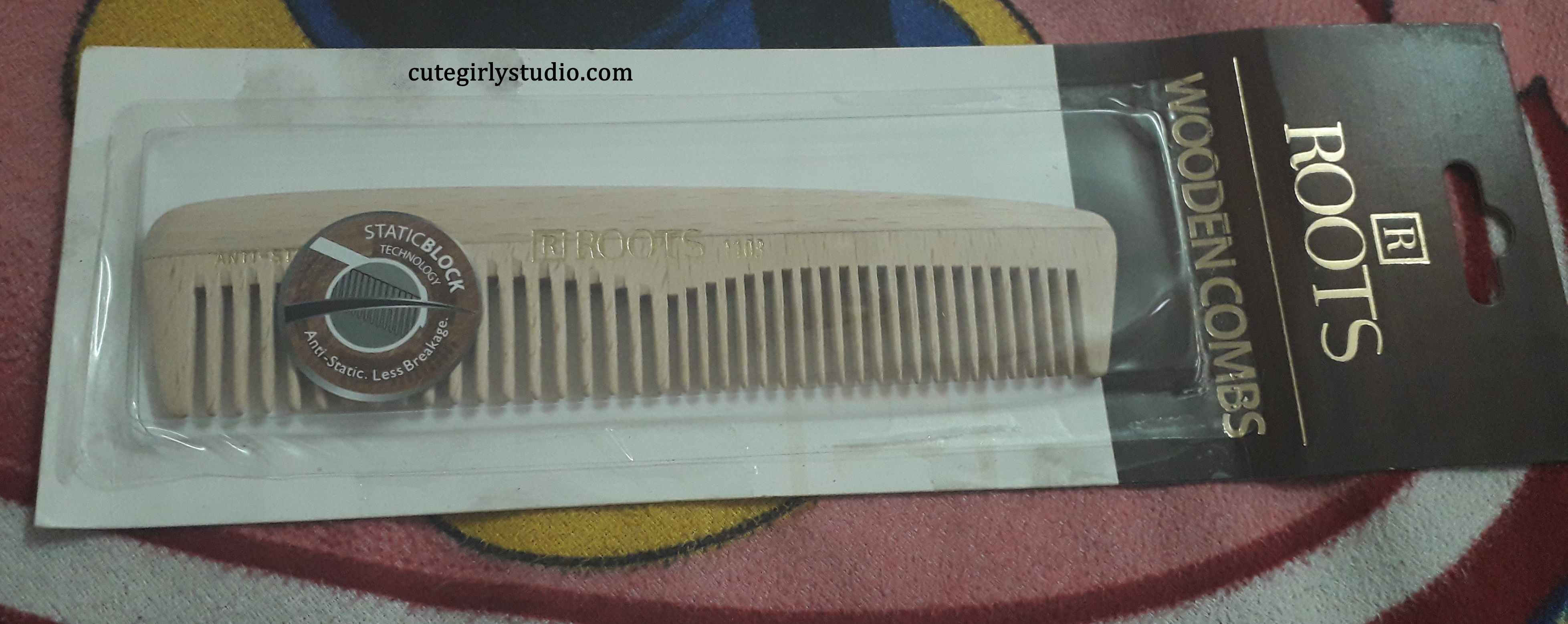 Roots wooden comb