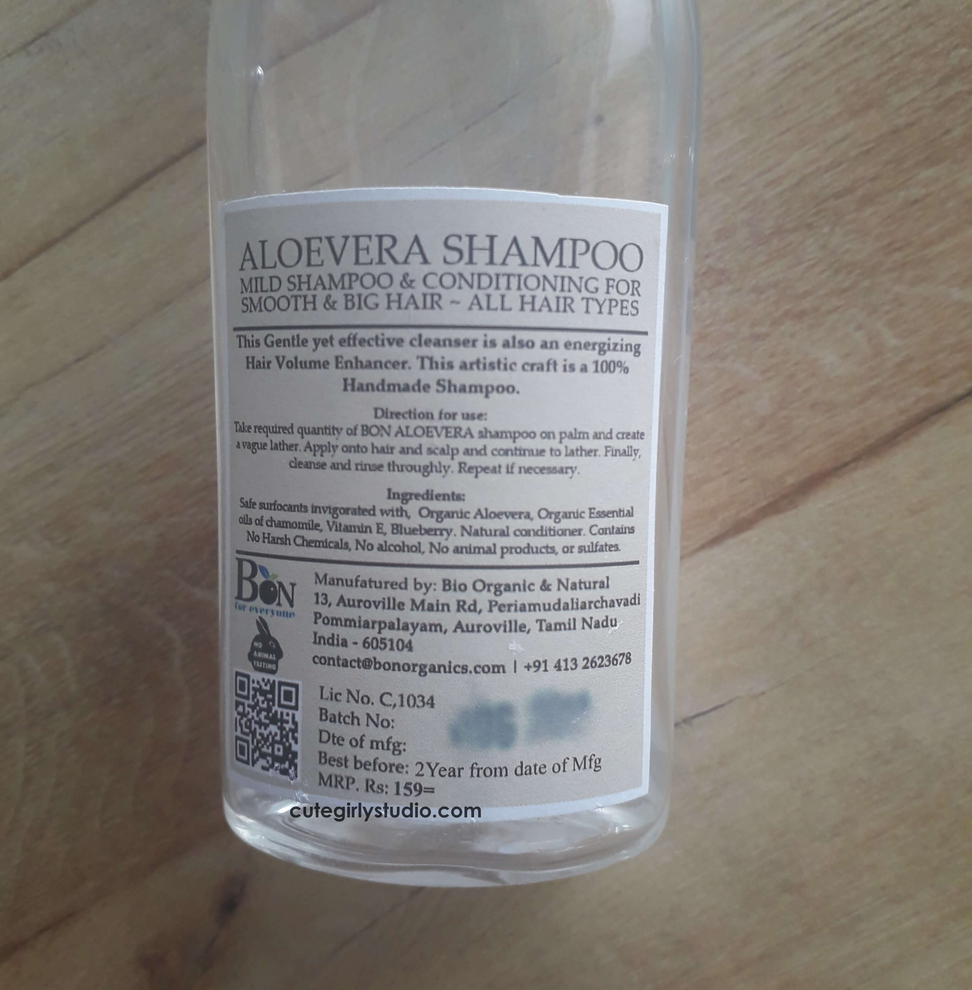 Bon organics aloe vera shampoo review