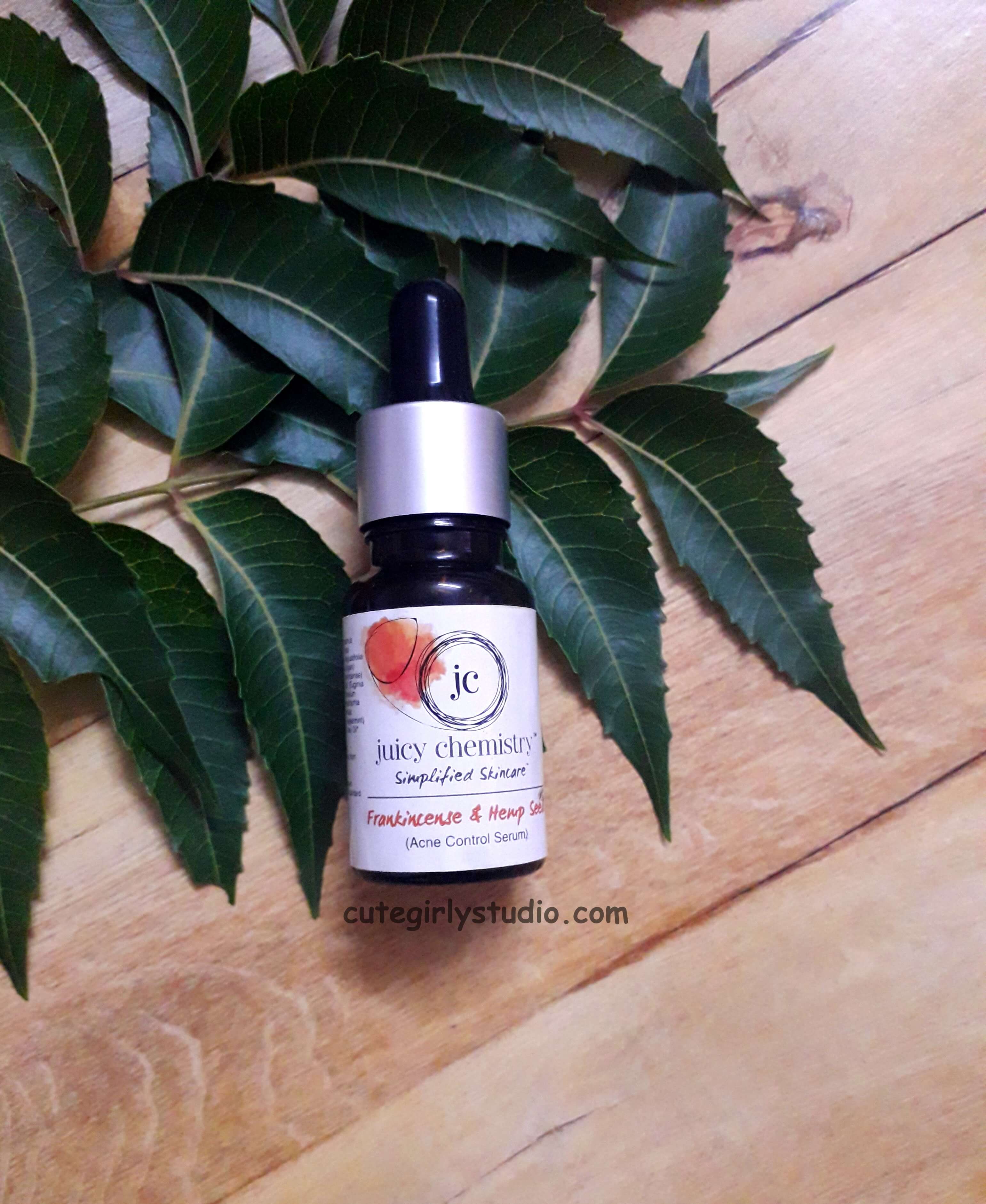 Juicy Chemistry Frankincense And Hemp Seed Acne Control Serum Review Cute Girly Studio
