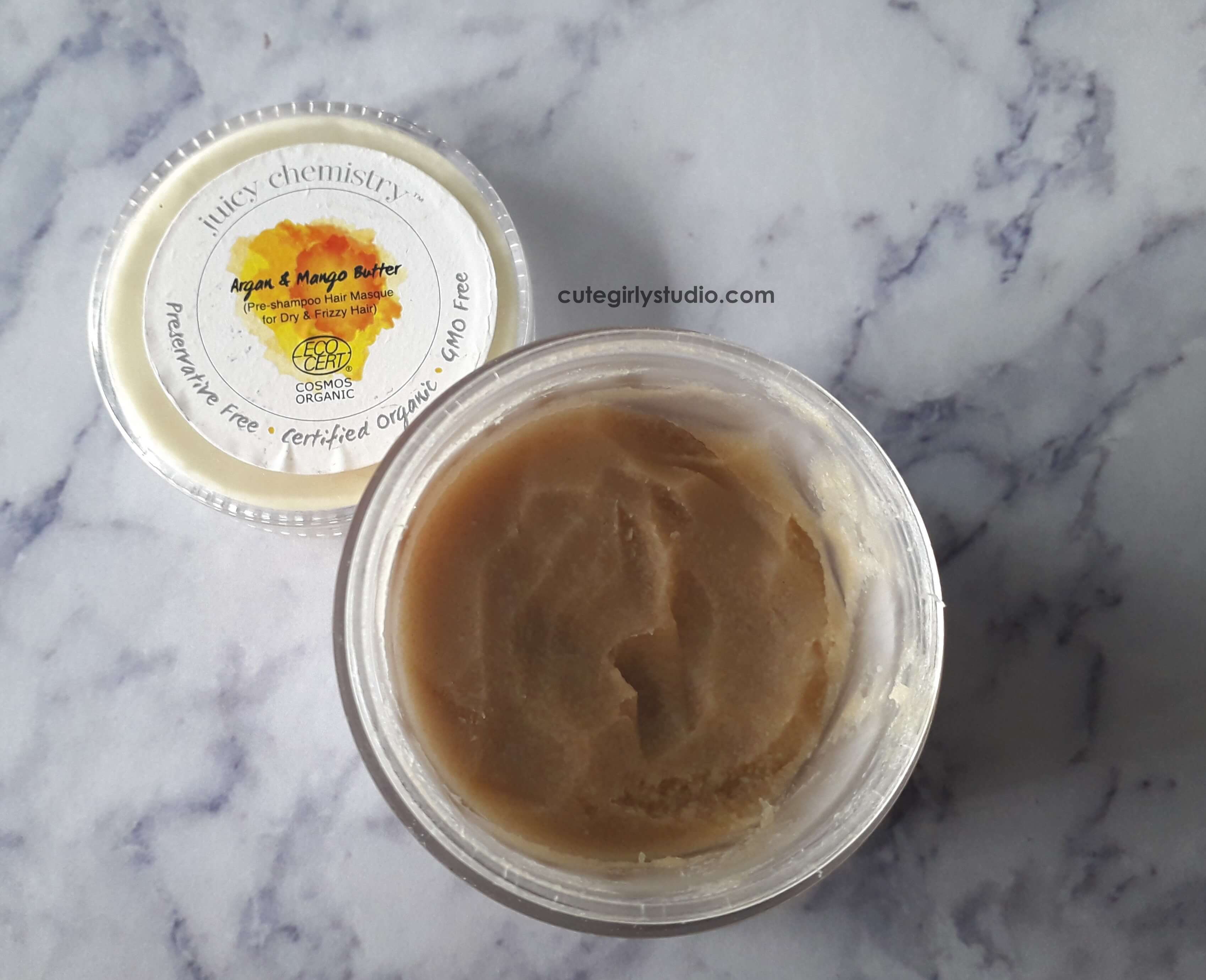 Juicy chemistry argan and mango butter hair masque
