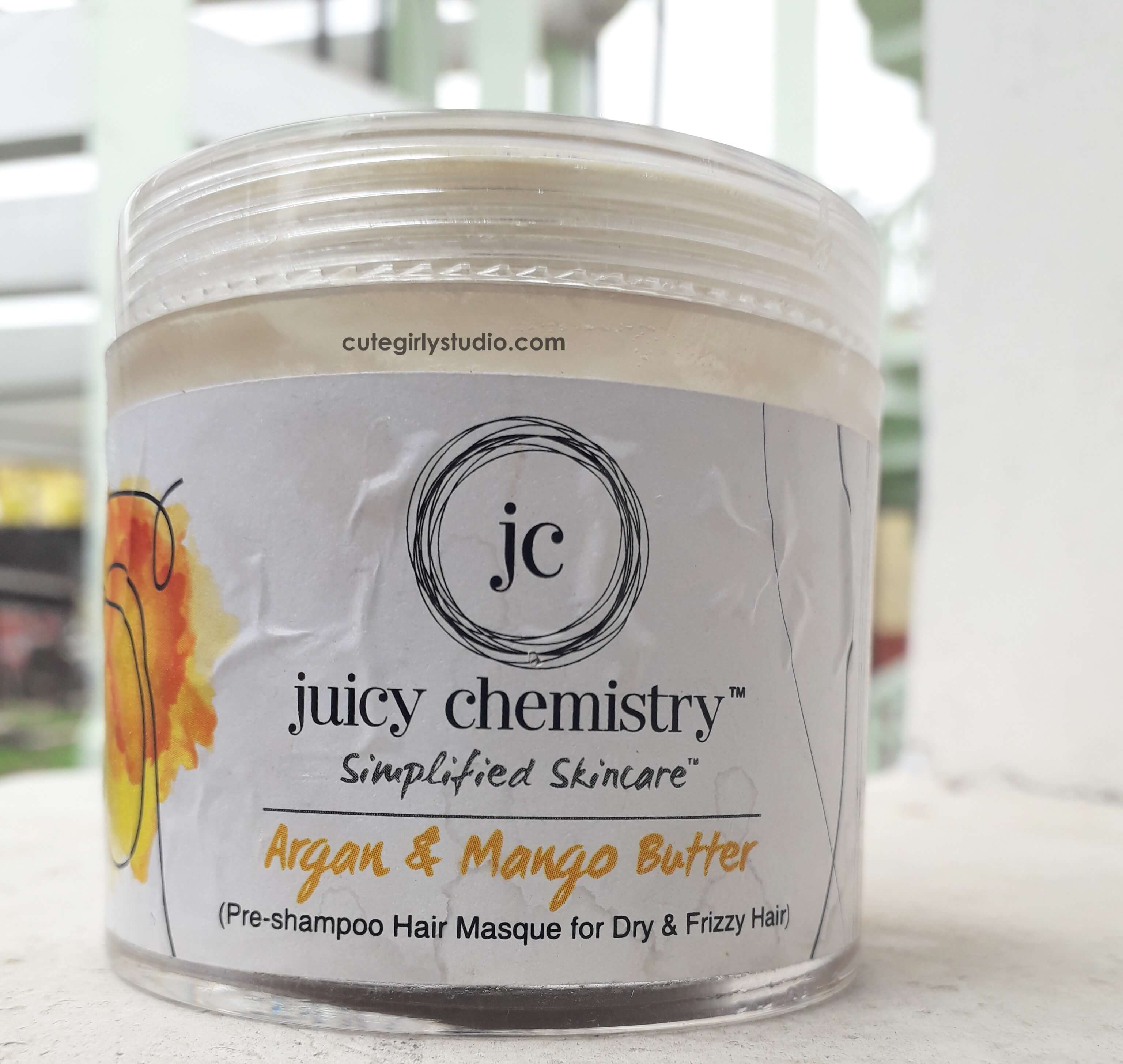 Juicy chemistry argan and mango butter hair masque