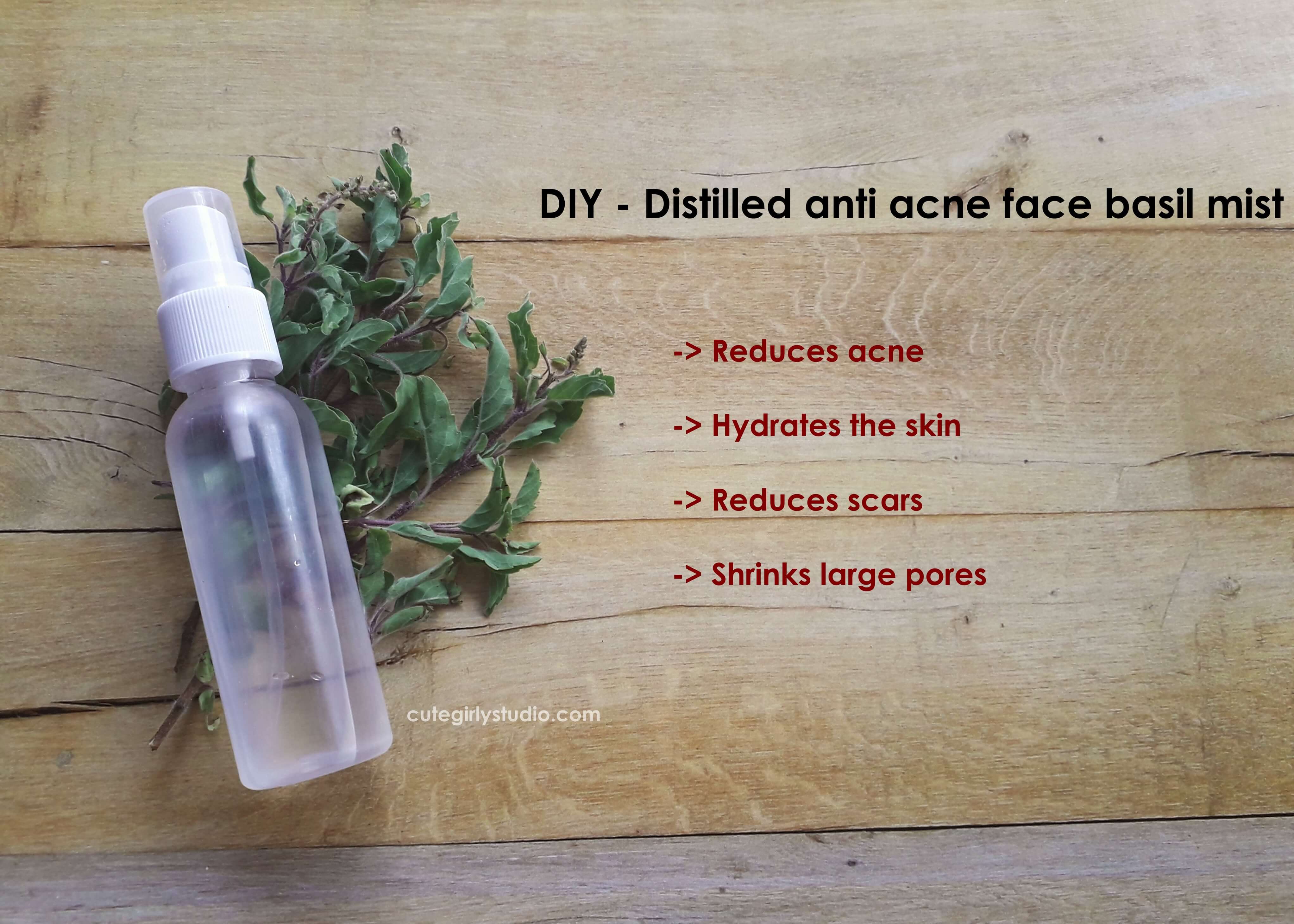 DIY - Distilled anti acne basil face mist