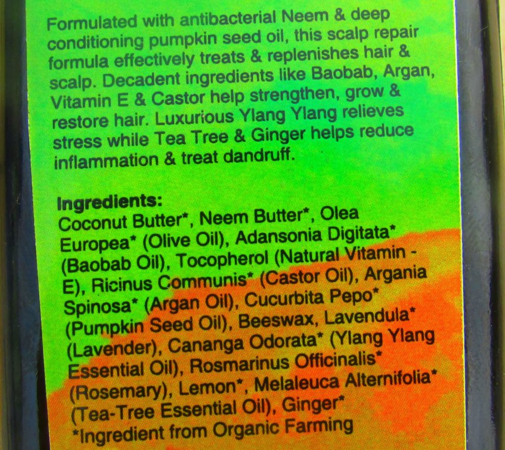 Juicy chemistry neem butter pumpkin and vitamin E scalp repair hair mask review