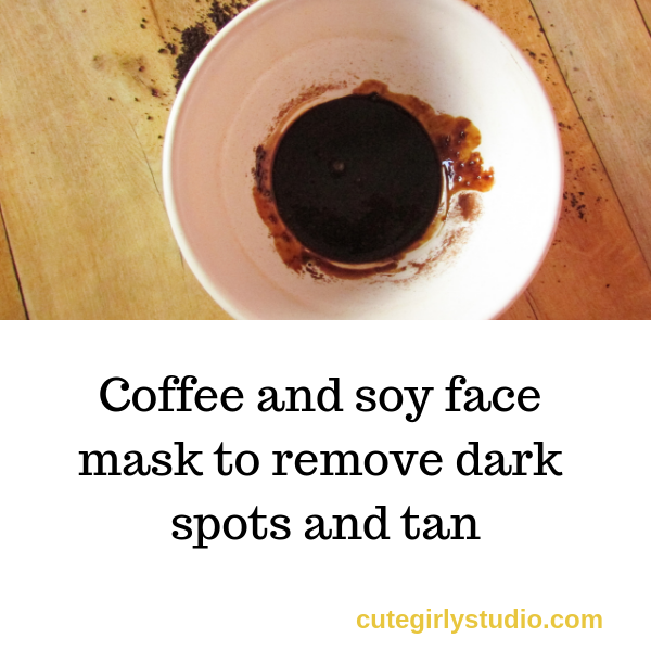 Coffee and soy face mask to remove dark spots and tan