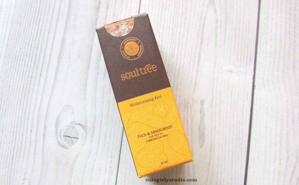 Soultree tulsi and sandalwood gel moisturizer review
