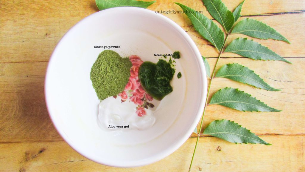 Homemade neem face mask for acne - DIY