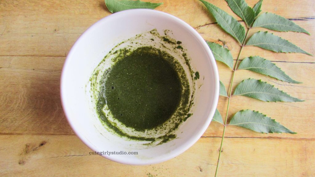 Homemade neem face mask for acne - DIY