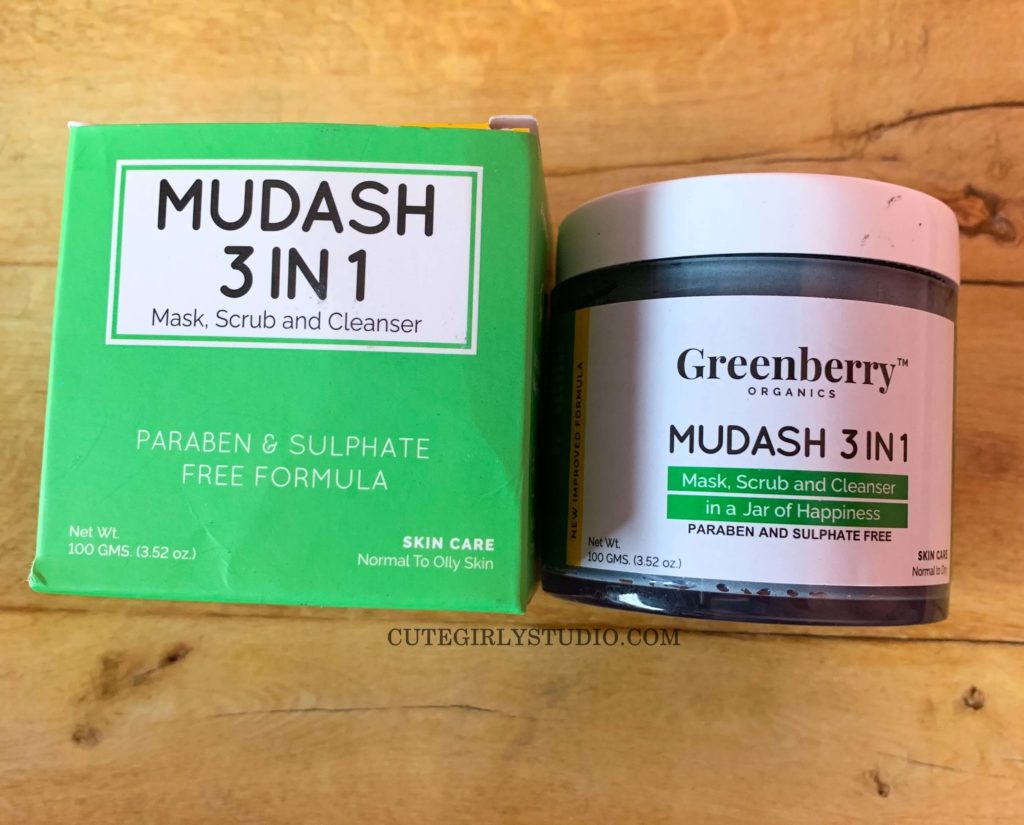 Greenberry organics mud ash 3 in 1 mask scrub and cleanser review 1
