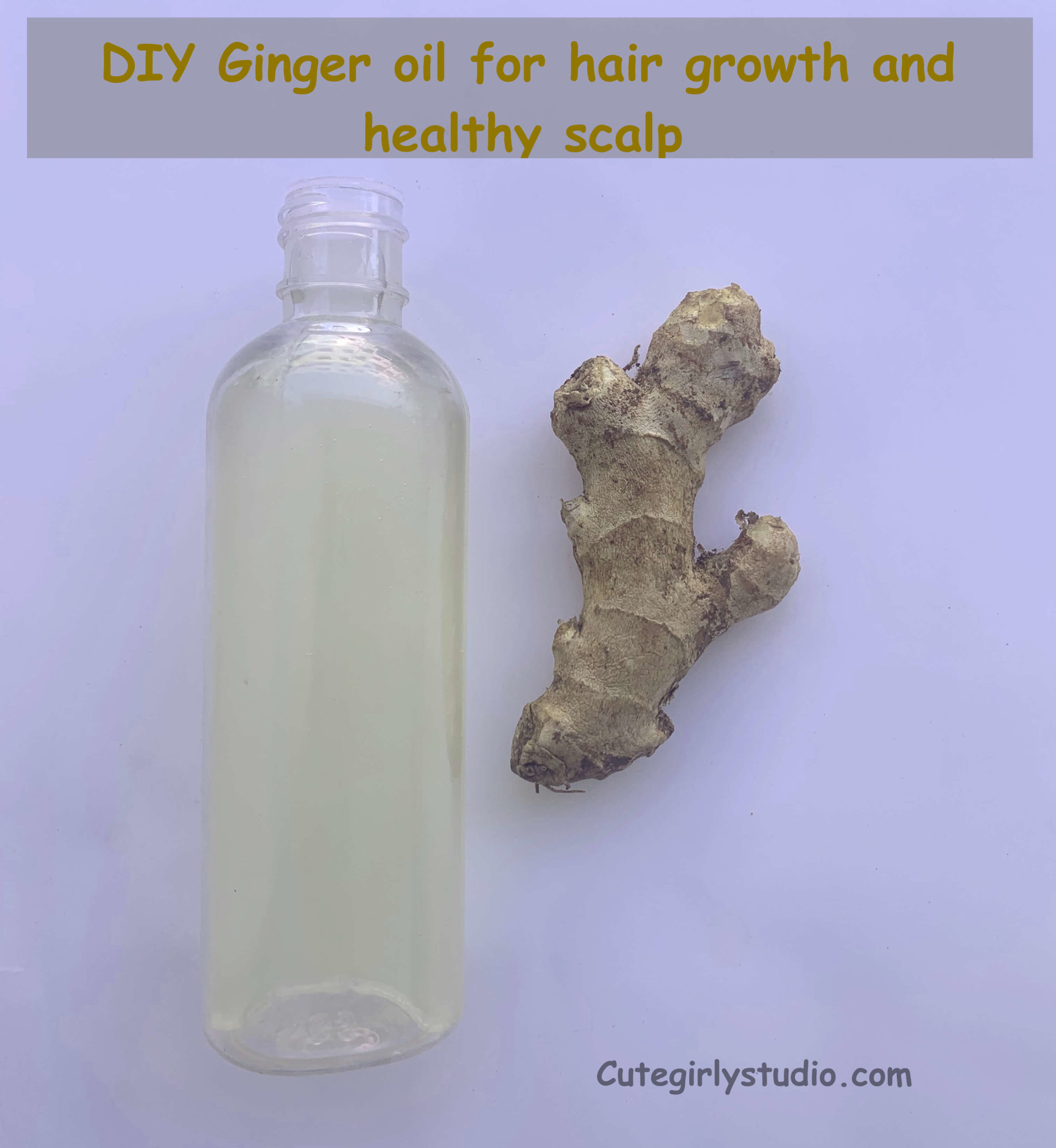 DIY Ginger oil for hair growth and healthy scalp featured