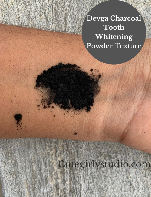 Deyga Charcoal Tooth Whitening Powder Texture